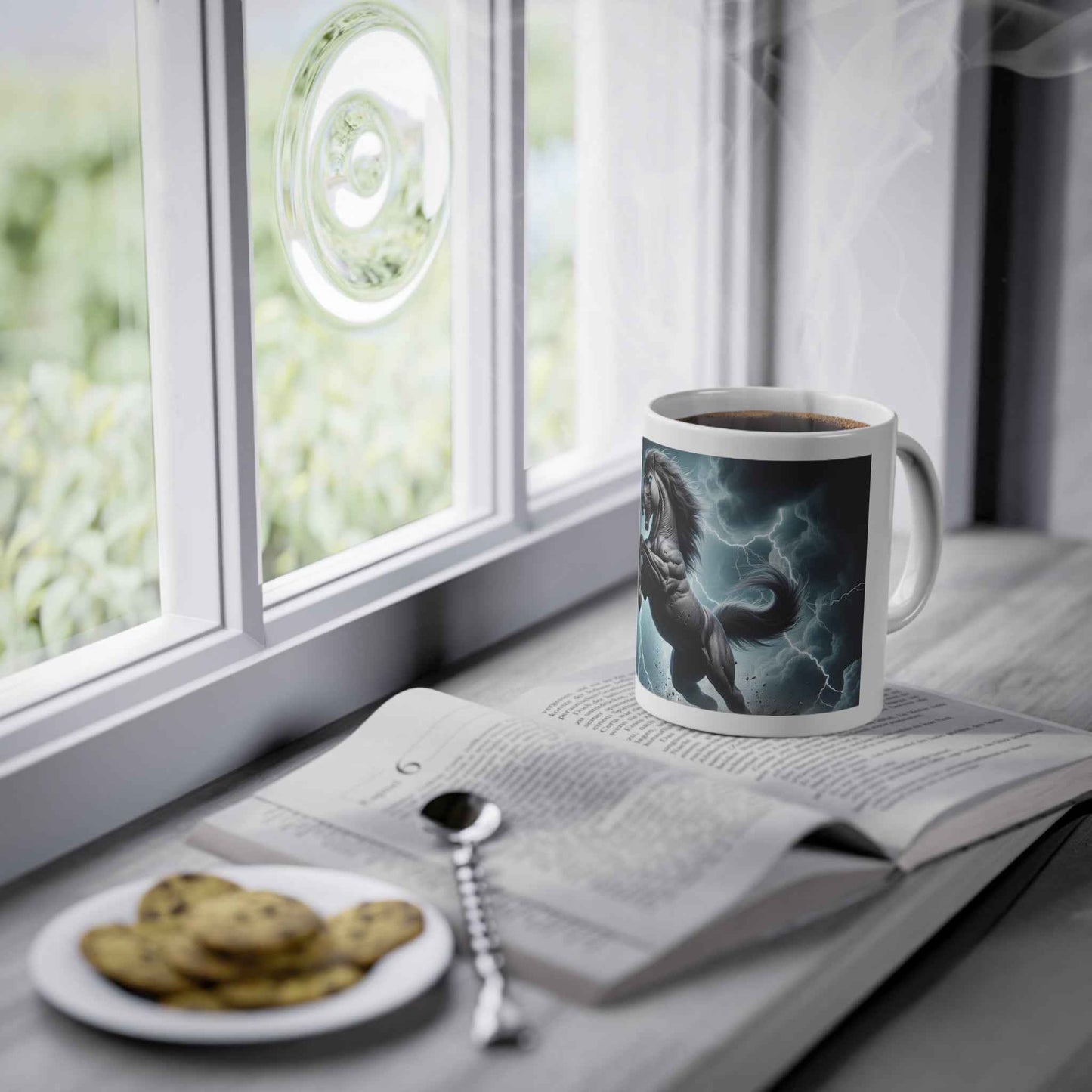 Tasse en céramique cheval élégante avec motif unique