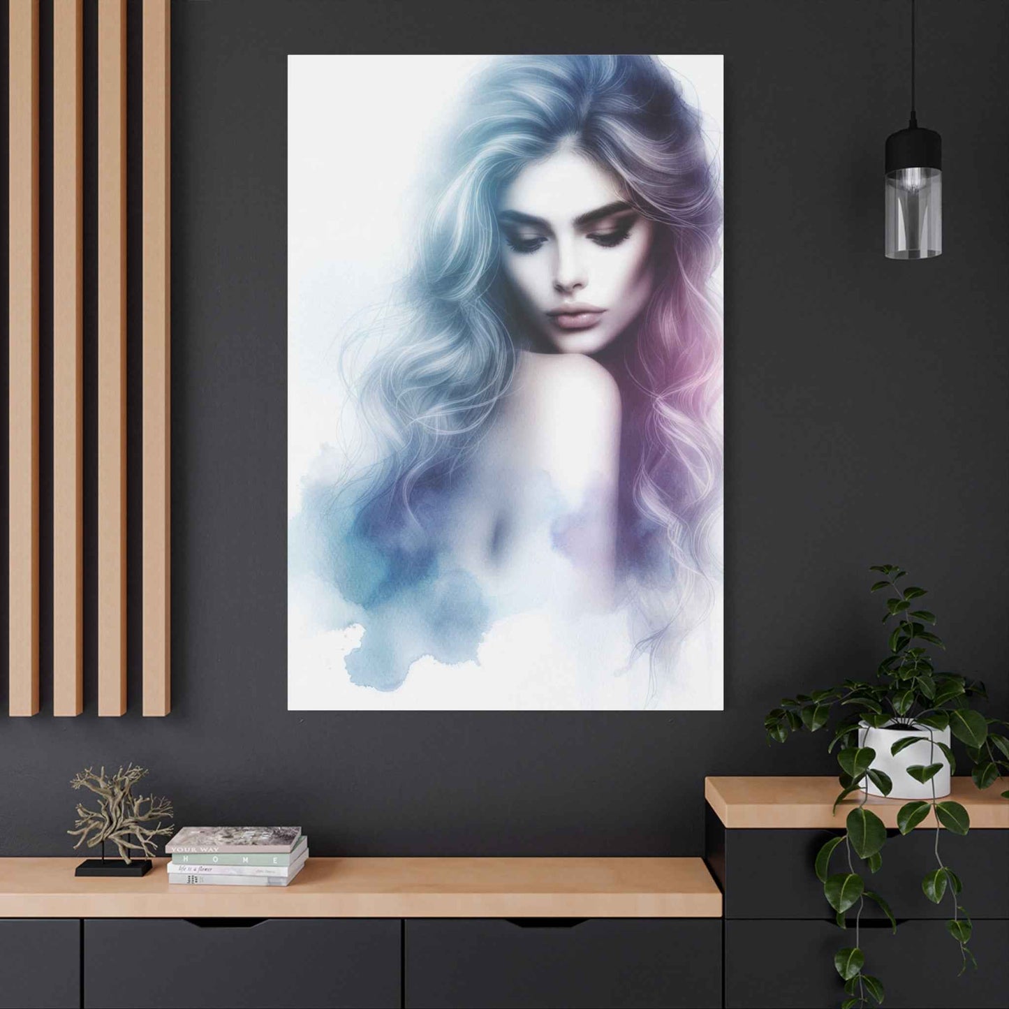 Portrait Femme Aquarelle -