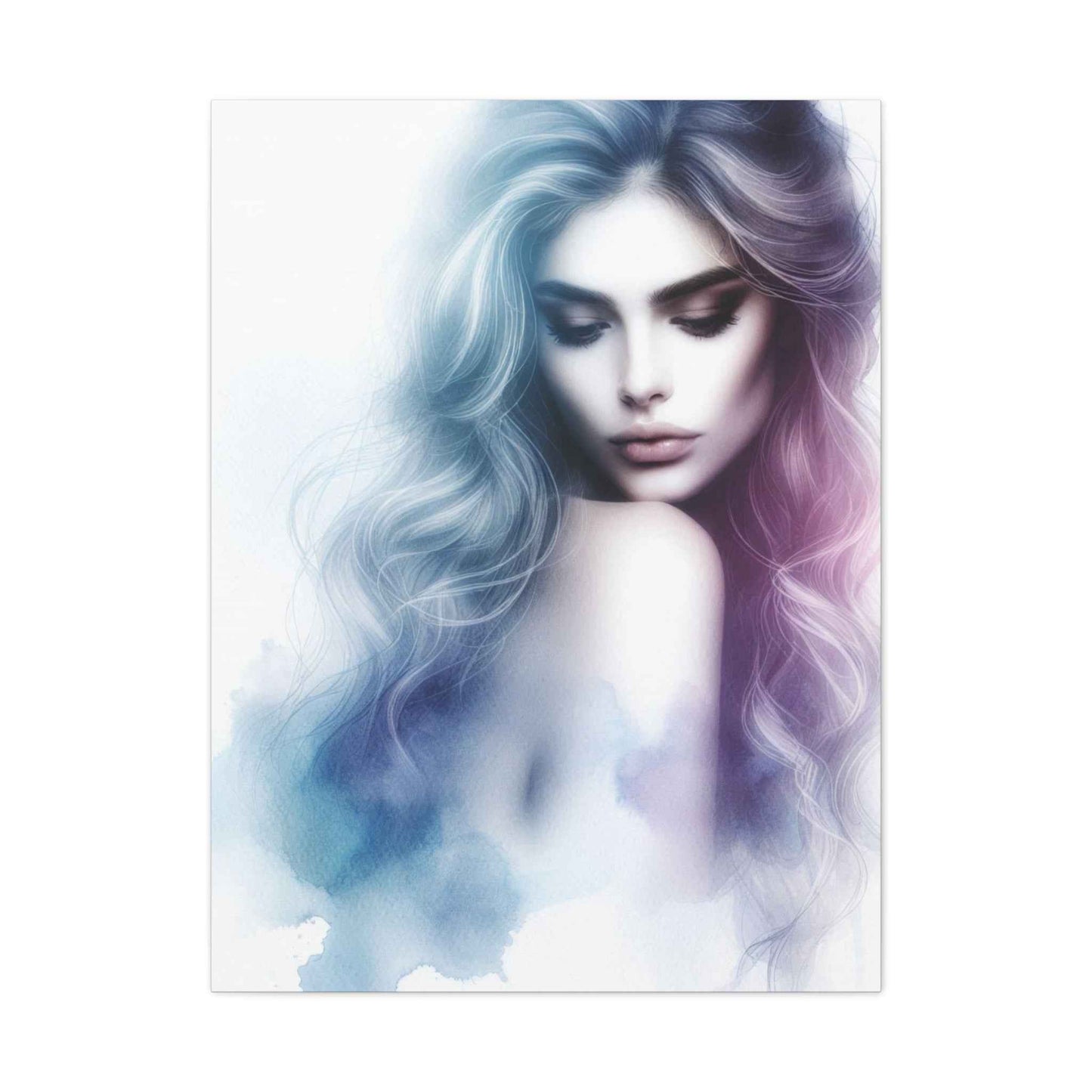 Portrait Femme Aquarelle -