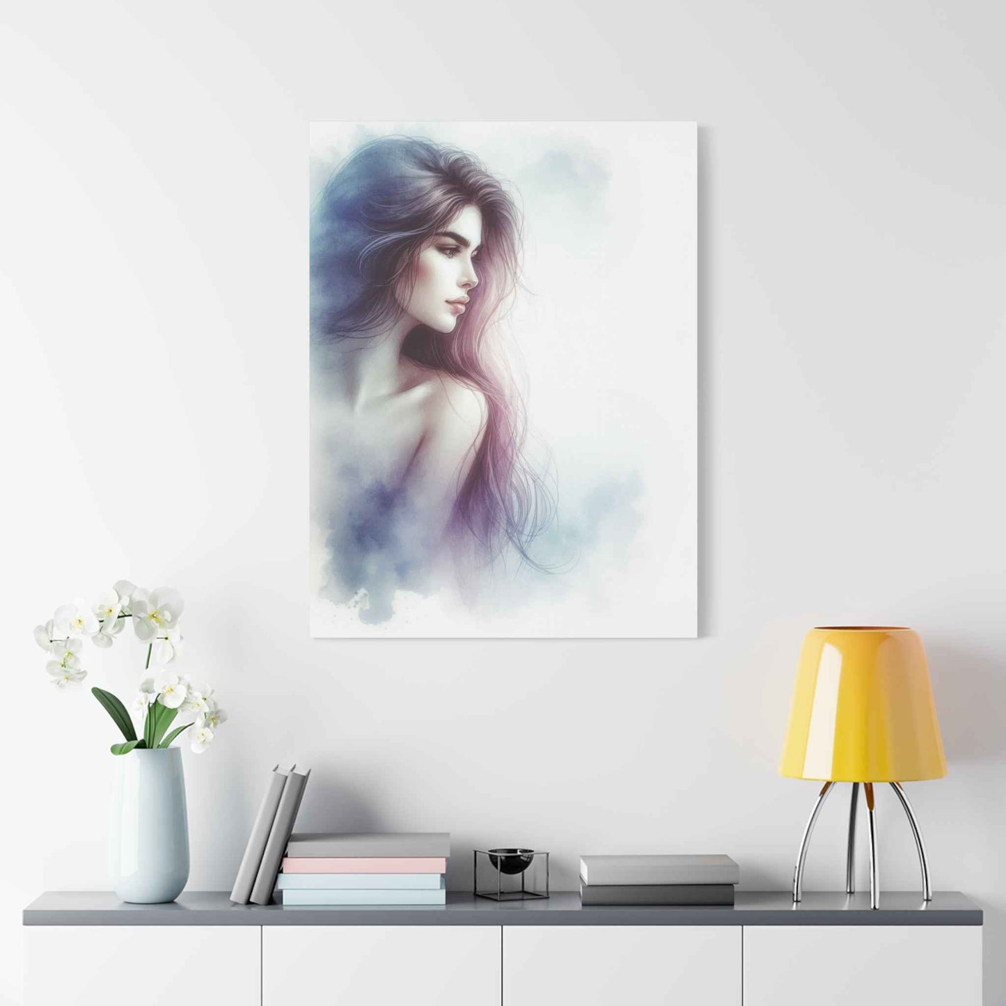 Portrait femme artistique unique pour décoration intérieure