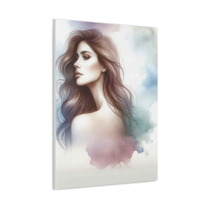 Portrait femme aquarelle - Oeuvre d'art unique et colorée