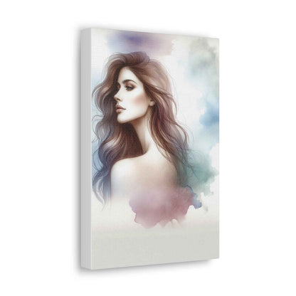 Portrait femme aquarelle - Oeuvre d'art unique et colorée