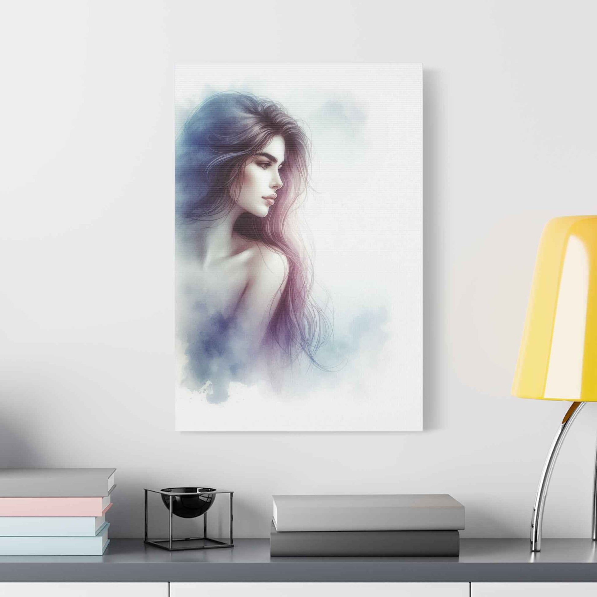 Portrait femme artistique unique pour décoration intérieure