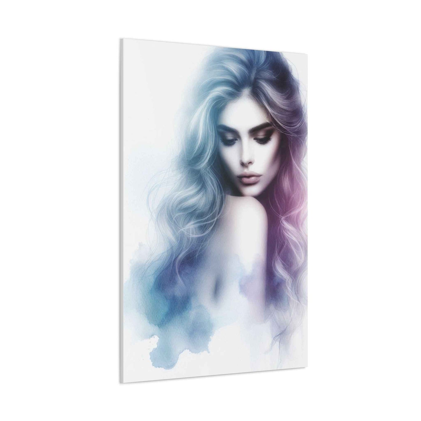 Portrait Femme Aquarelle -