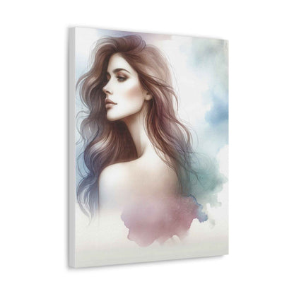 Portrait femme aquarelle - Oeuvre d'art unique et colorée