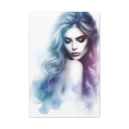 Portrait Femme Aquarelle -