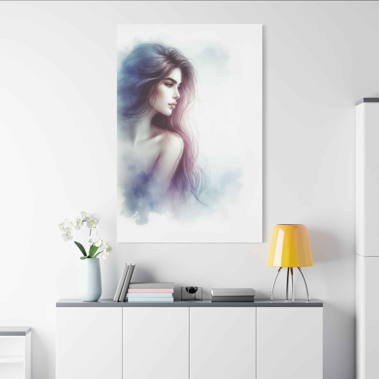 Portrait femme artistique unique pour décoration intérieure