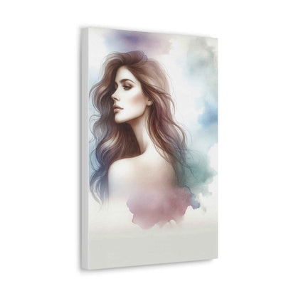 Portrait femme aquarelle - Oeuvre d'art unique et colorée