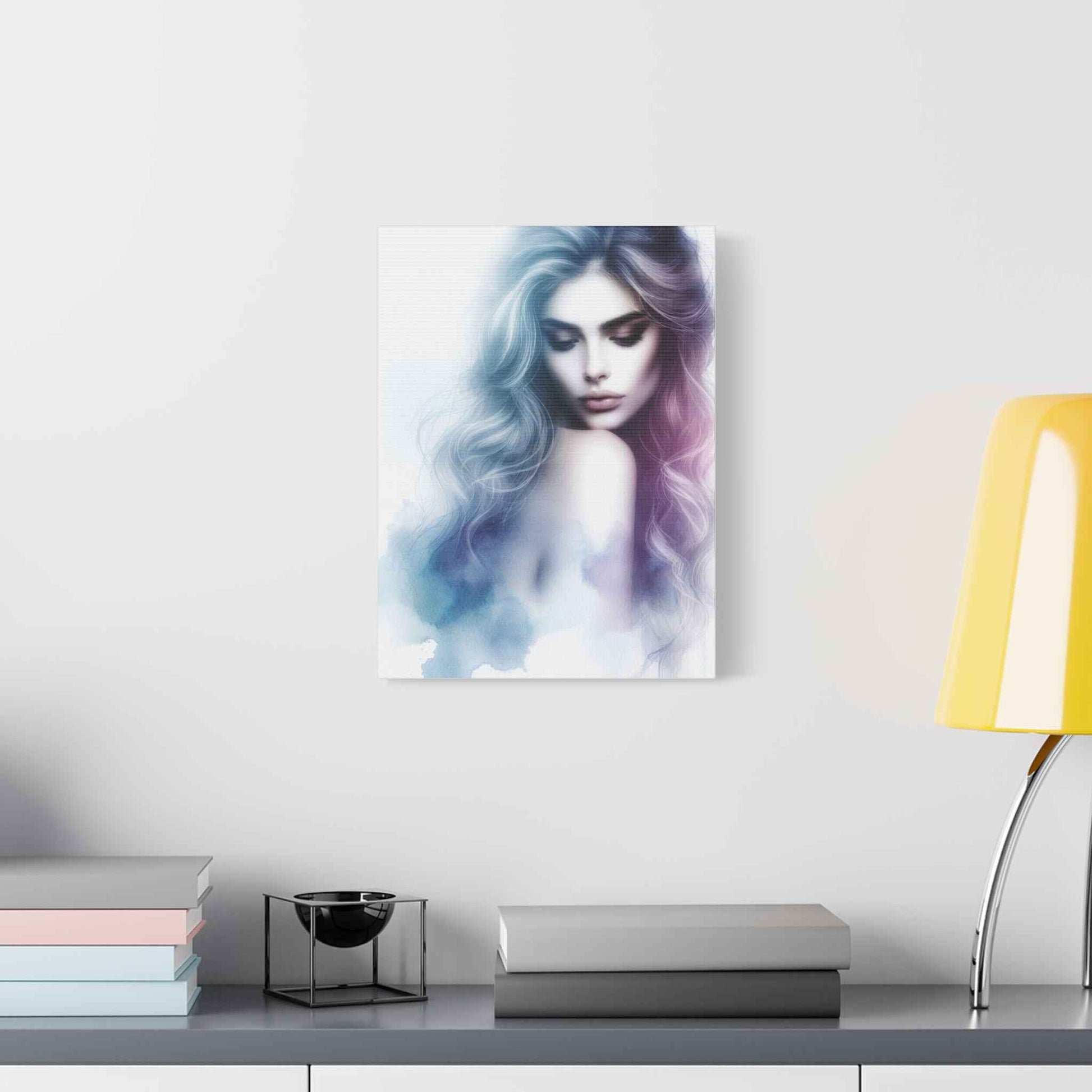 Portrait Femme Aquarelle -