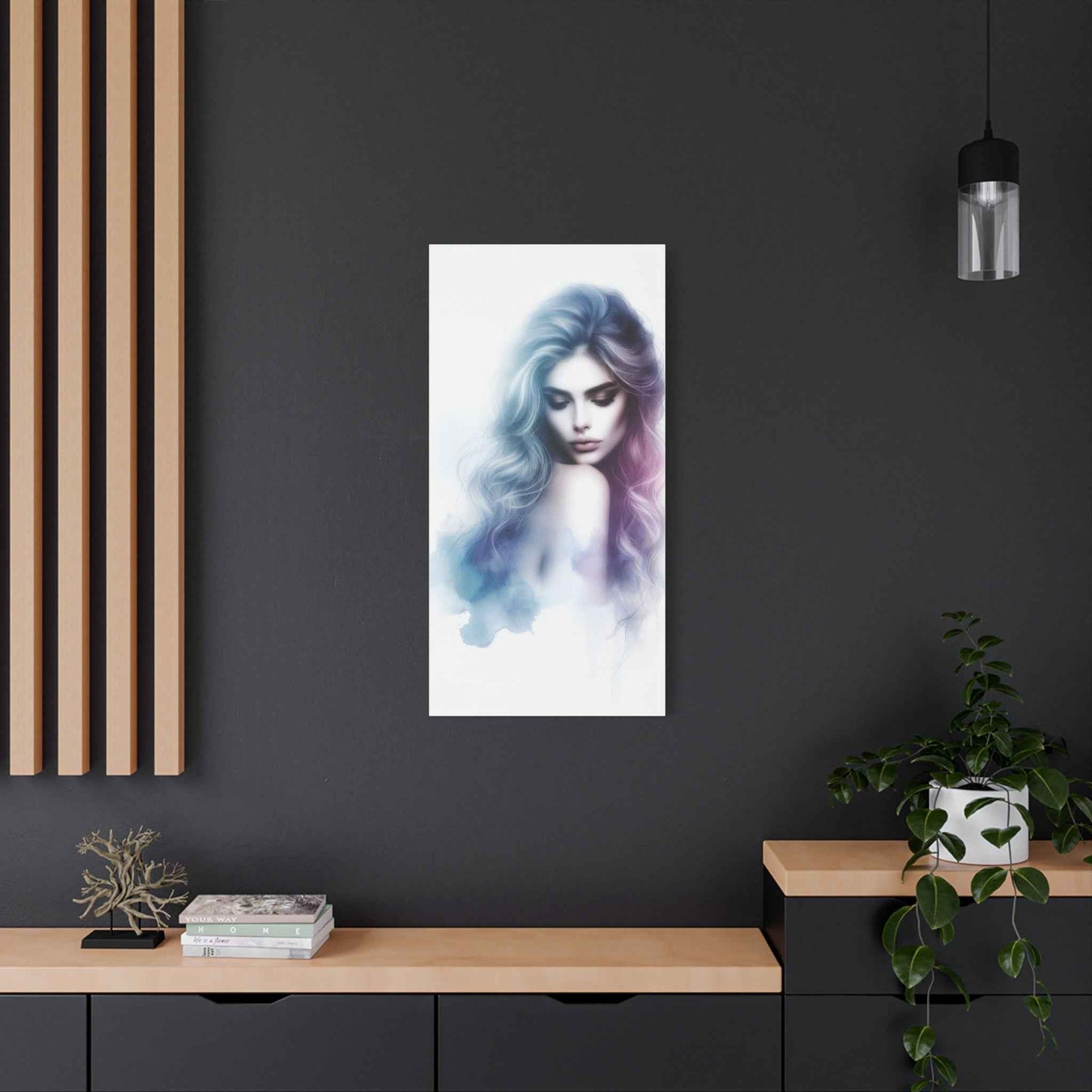 Portrait Femme Aquarelle -