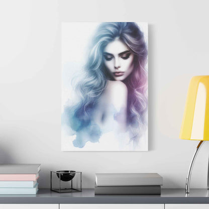 Portrait Femme Aquarelle -