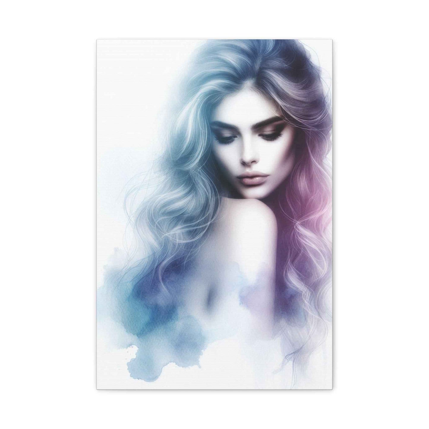 Portrait Femme Aquarelle -