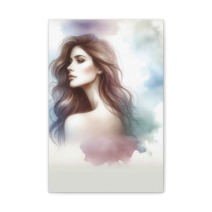 Portrait femme aquarelle - Oeuvre d'art unique et colorée