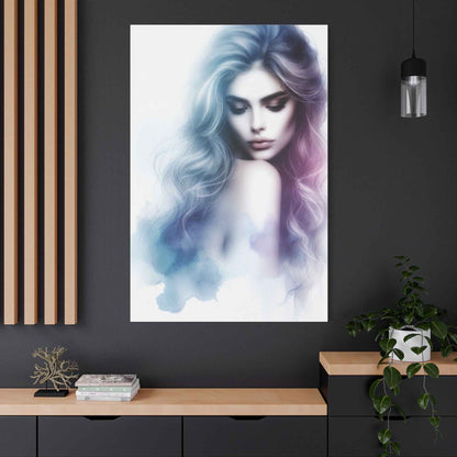 Portrait Femme Aquarelle -