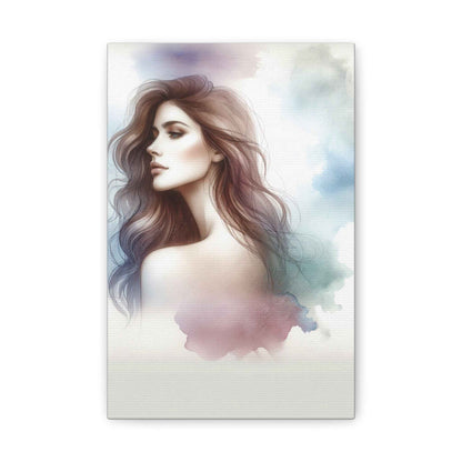 Portrait femme aquarelle - Oeuvre d'art unique et colorée