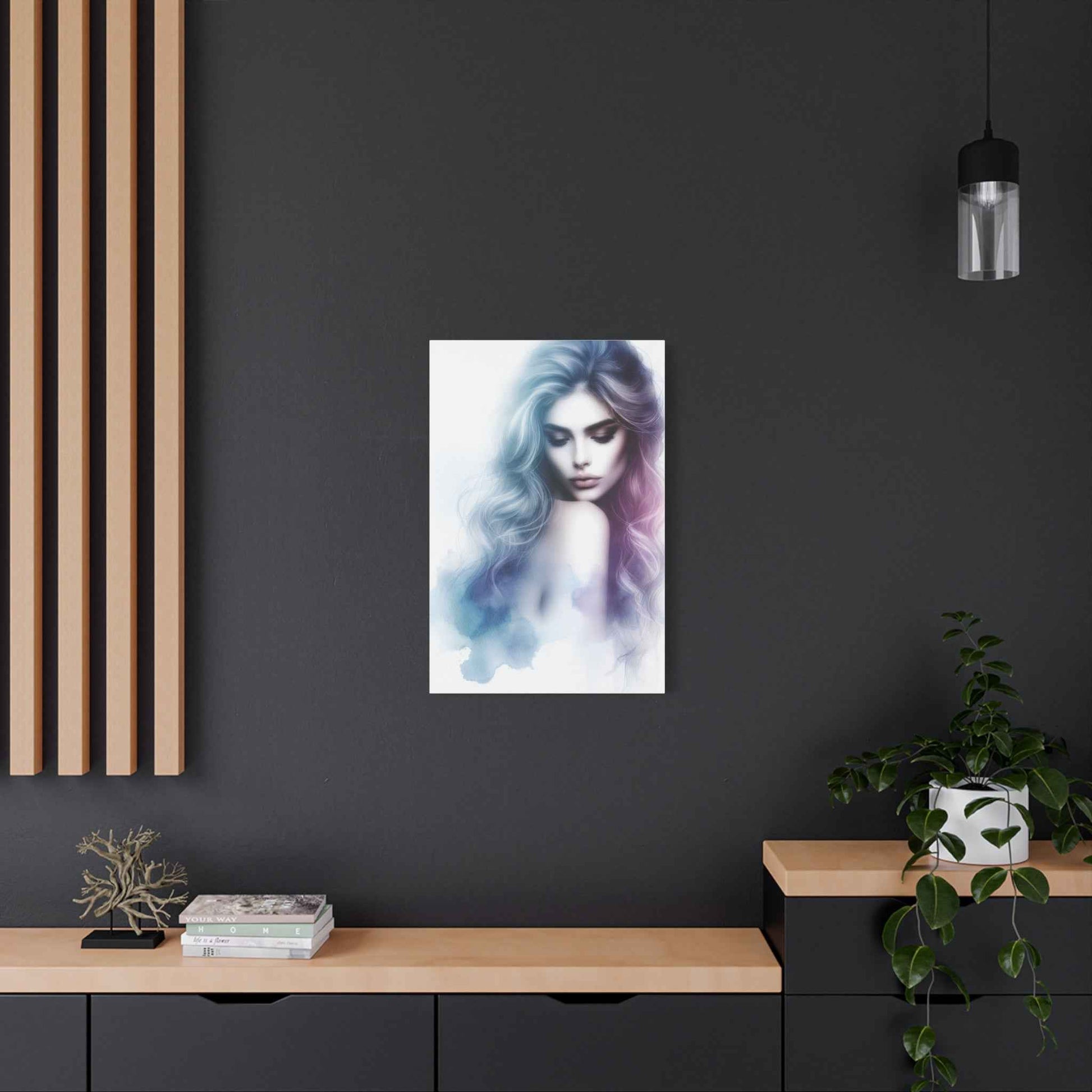 Portrait Femme Aquarelle -