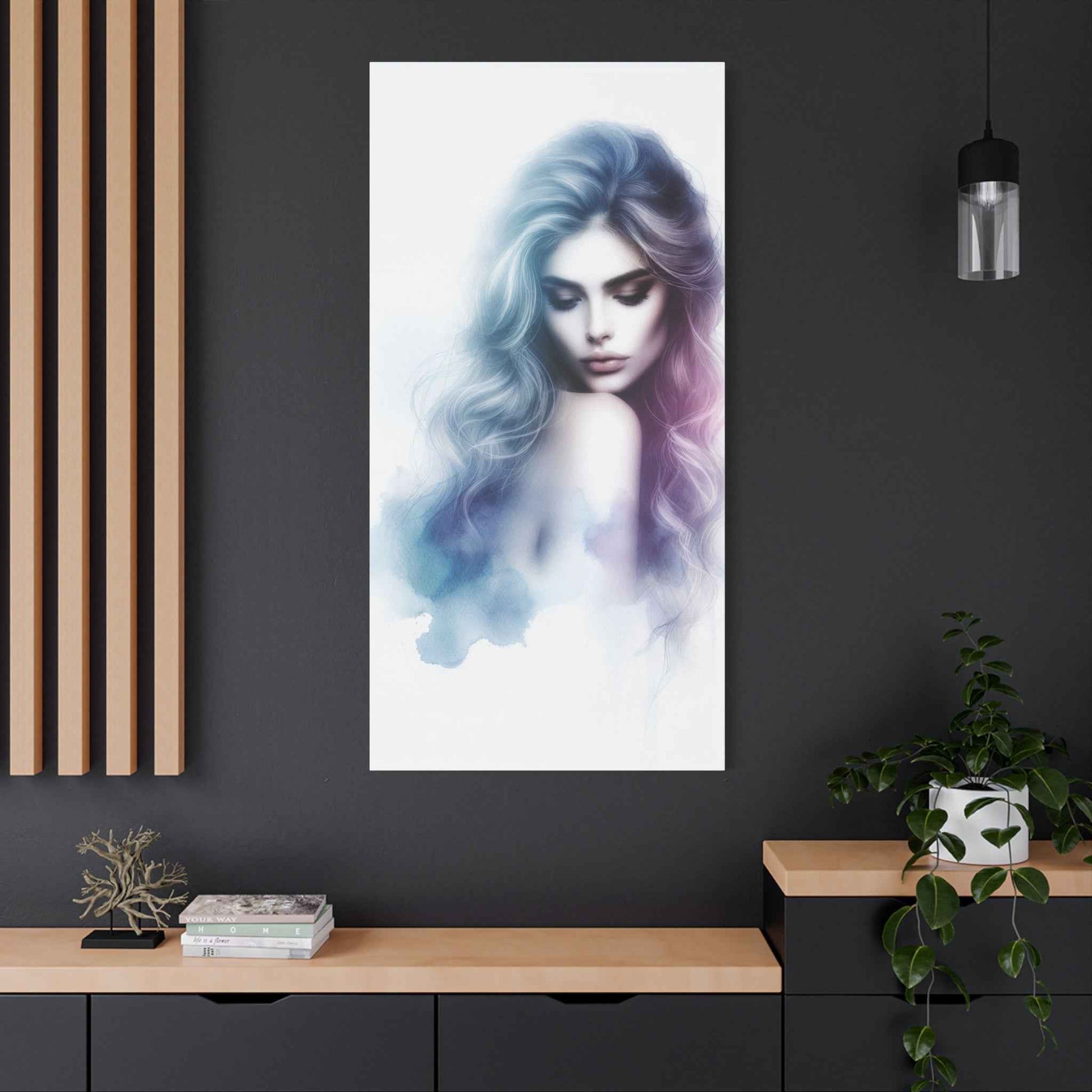 Portrait Femme Aquarelle -