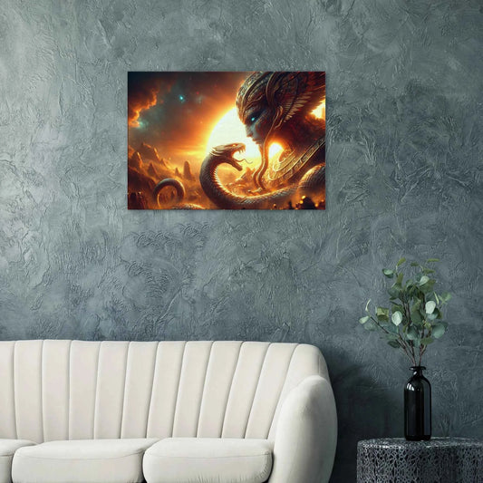 Dieu RA toile création monde - Œuvre d'art unique sur toile