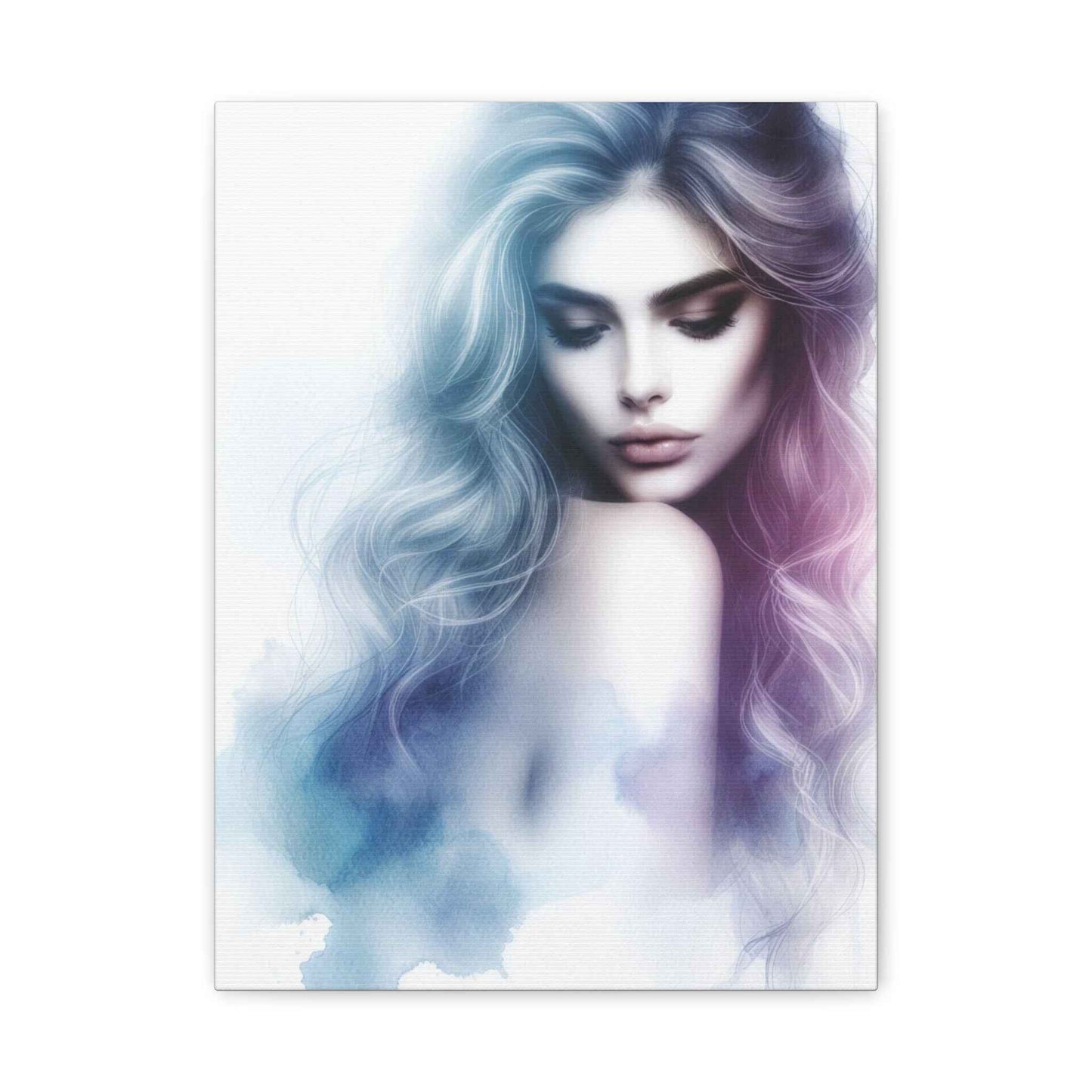 Portrait Femme Aquarelle -