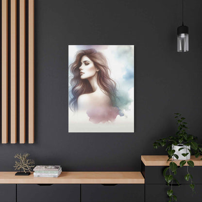 Portrait femme aquarelle - Oeuvre d'art unique et colorée