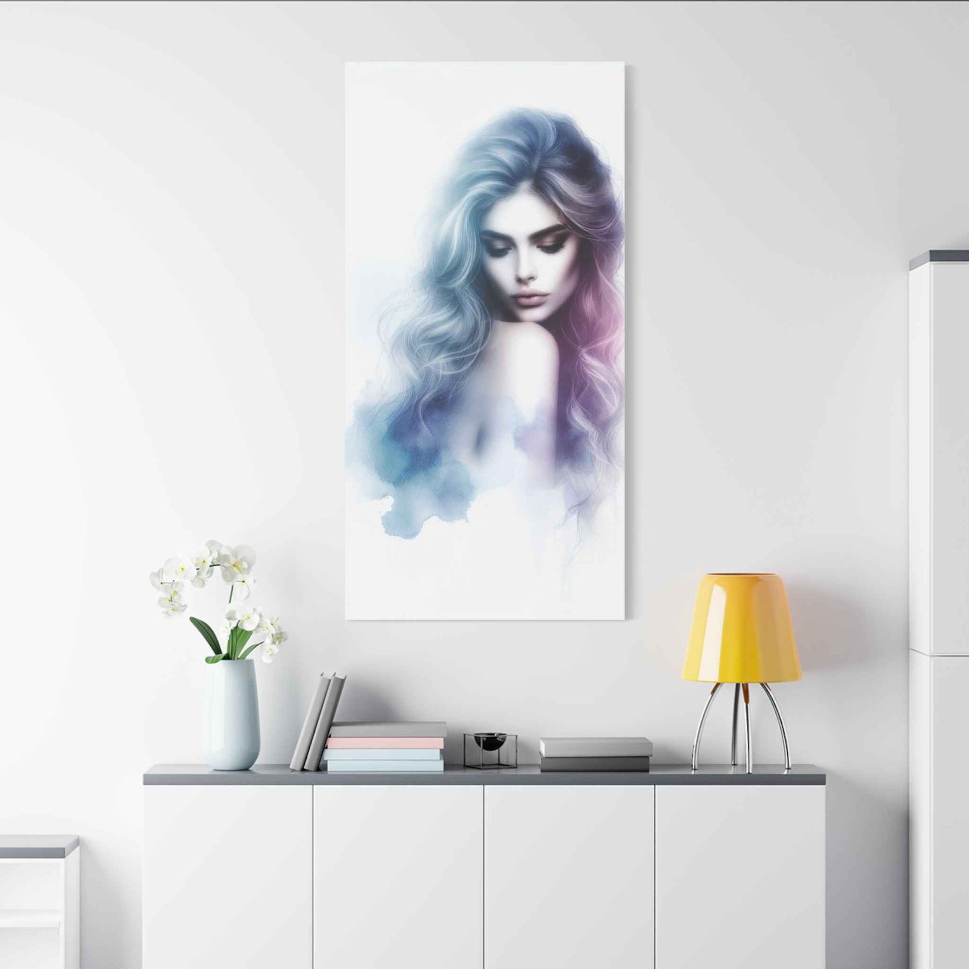 Portrait Femme Aquarelle -