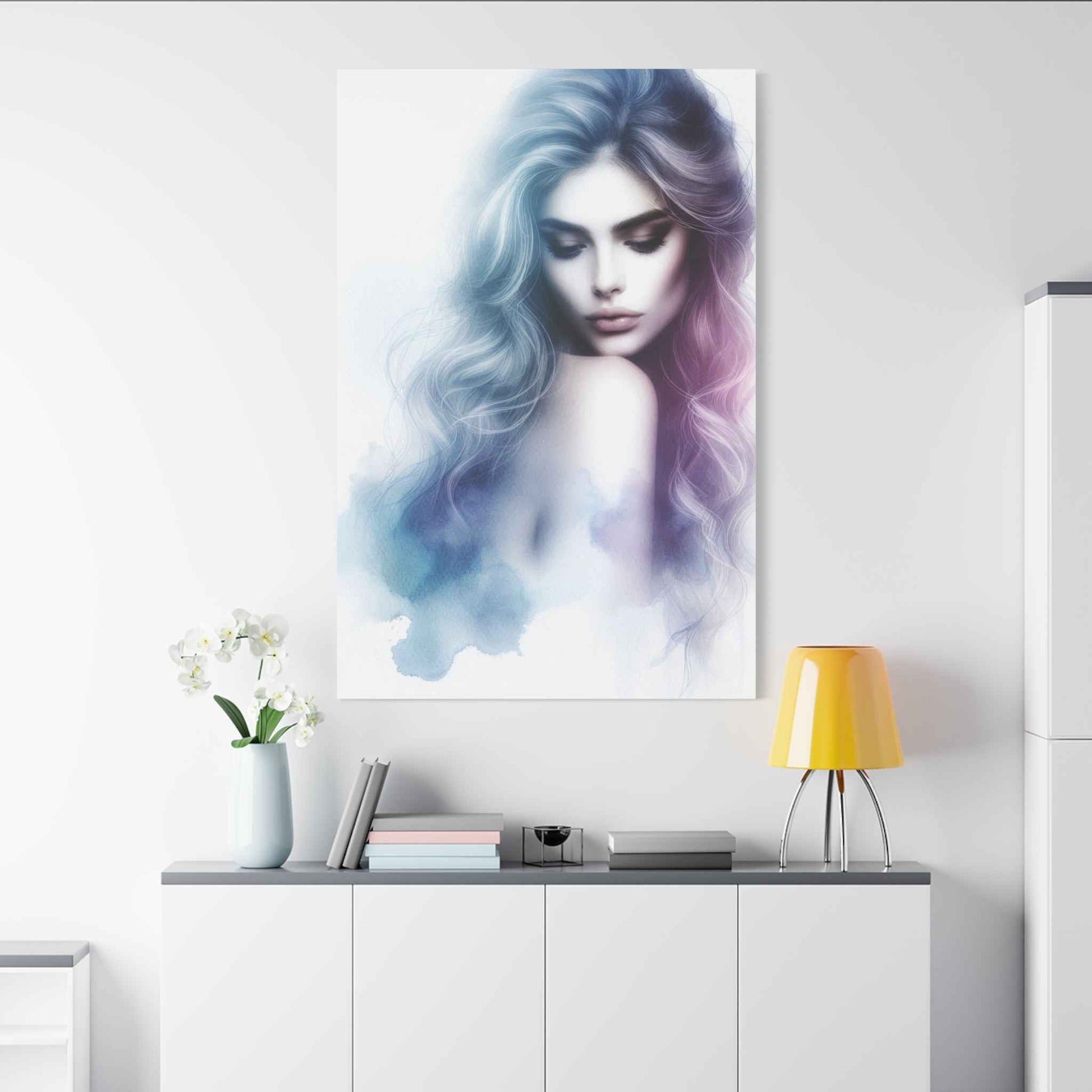 Portrait Femme Aquarelle -