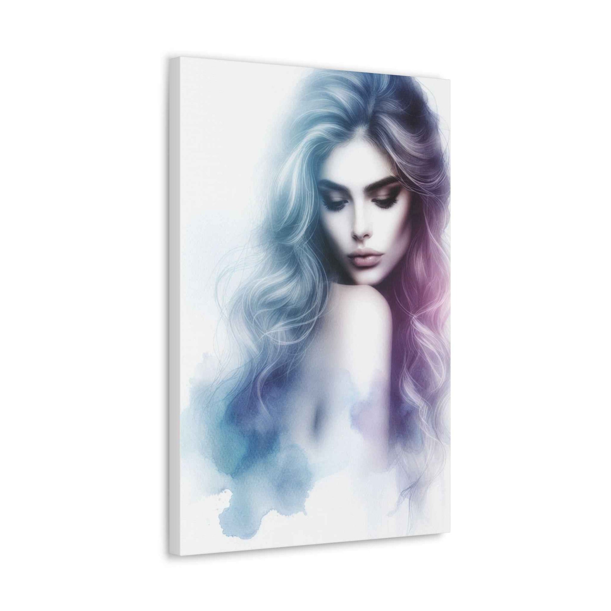 Portrait Femme Aquarelle -