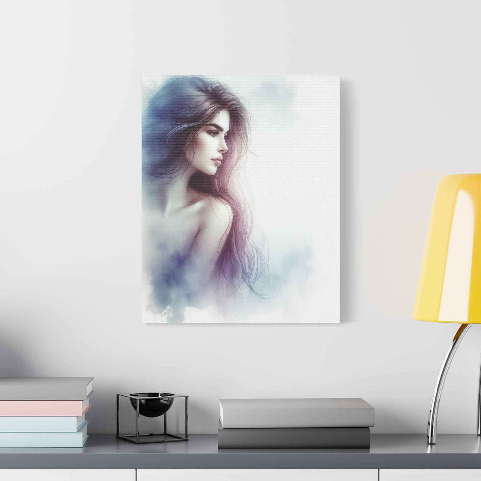 Portrait femme artistique unique pour décoration intérieure