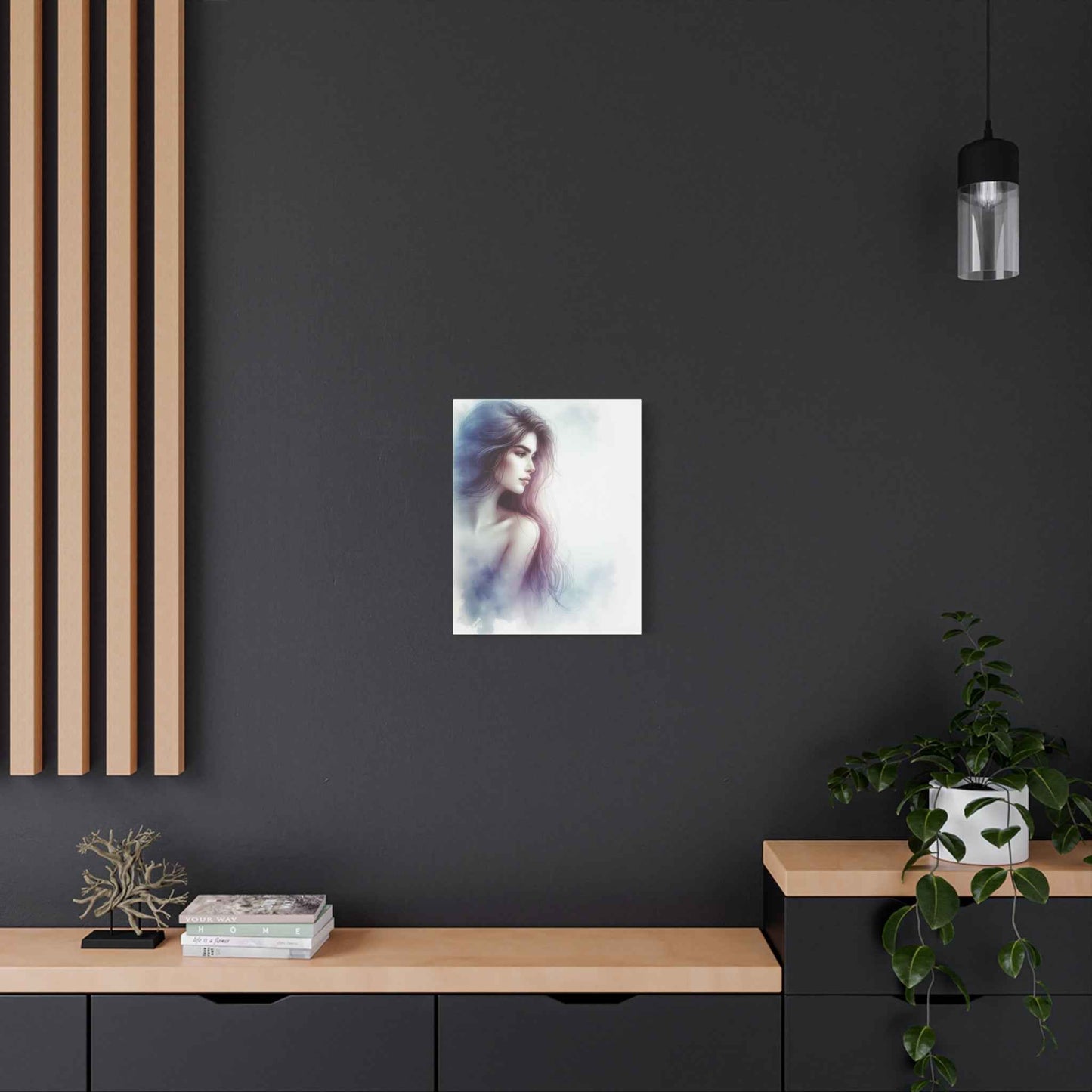 Portrait femme artistique unique pour décoration intérieure