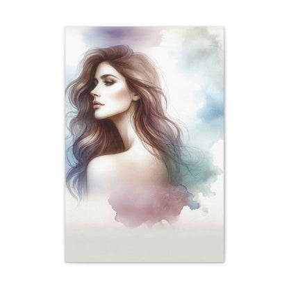 Portrait femme aquarelle - Oeuvre d'art unique et colorée