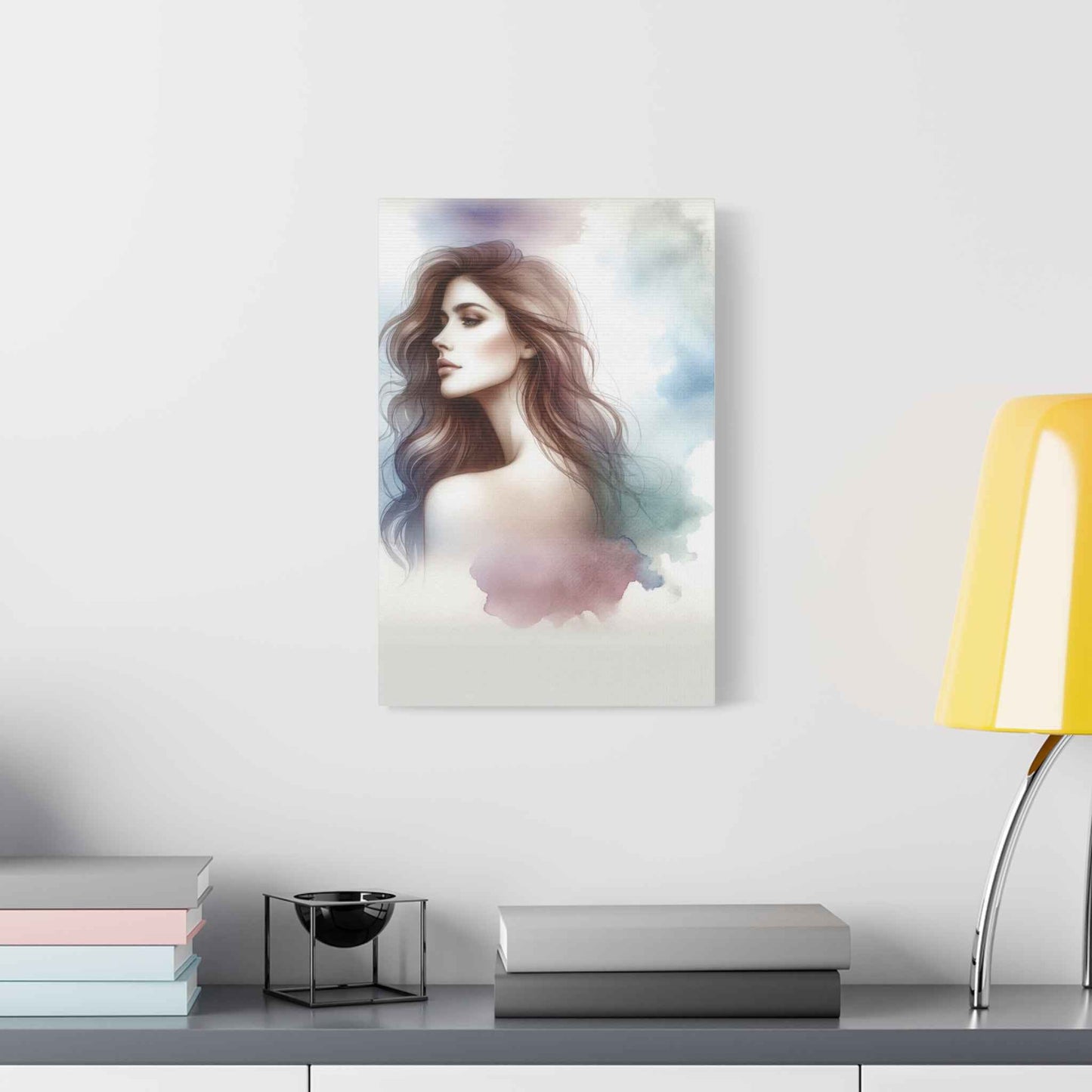 Portrait femme aquarelle - Oeuvre d'art unique et colorée