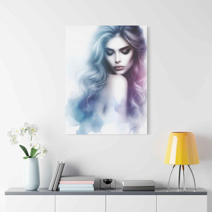 Portrait Femme Aquarelle -