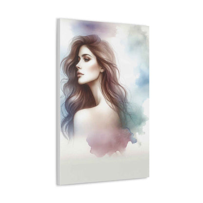 Portrait femme aquarelle - Oeuvre d'art unique et colorée