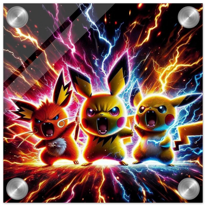 Trio Électrik Pokémon – Énergie Pure et Attitude Dynamique