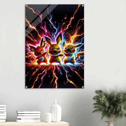 Trio Électrik Pokémon – Énergie Pure et Attitude Dynamique