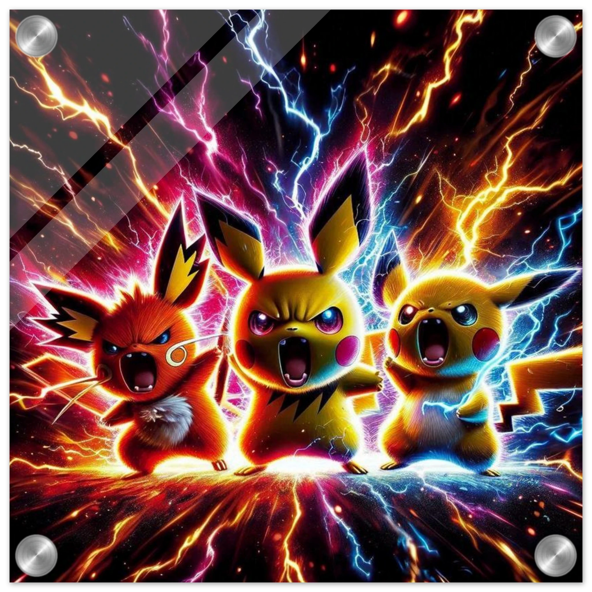 Trio Électrik Pokémon – Énergie Pure et Attitude Dynamique